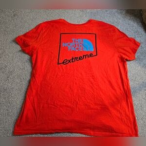Northface Extreme Men's 2XL SS Tee Orange & Blue